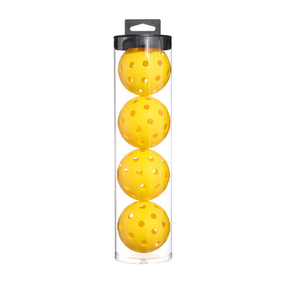 2 Tubes Yellow Outdoor Pickleball Balls 4-Pack - Durable 40-Hole Design with Carry Tube(8 balls in total)