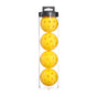 2 Tubes Yellow Outdoor Pickleball Balls 4-Pack - Durable 40-Hole Design with Carry Tube(8 balls in total)