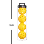 2 Tubes Yellow Outdoor Pickleball Balls 4-Pack - Durable 40-Hole Design with Carry Tube(8 balls in total)