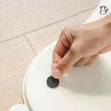 White Non-Slip Pet Feeding Mat - Waterproof Dog & Cat Food Bowl Placemat with Raised Edges - Rear View