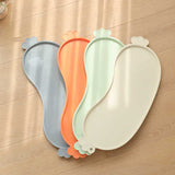 Orange Non-Slip Pet Feeding Mat - Waterproof Dog & Cat Food Bowl Placemat with Raised Edges - Side View