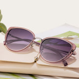 Pink Frame Chic Cat Eye Polarized Sunglasses for Women - Lightweight UV Protection Fashion Eyewear - Front View