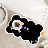 Style 5 Black And Blue Absorbent Diatomaceous Earth Pet Feeding Mat - Non-Slip & Quick Dry Placemat (50x80cm) - Side View