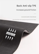 Style 12 Black Absorbent Diatomaceous Earth Pet Feeding Mat - Non-Slip & Quick Dry Placemat (50x80cm) - Top-Down View
