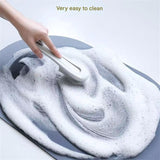 Style 12 Black Absorbent Diatomaceous Earth Pet Feeding Mat - Non-Slip & Quick Dry Placemat (50x80cm) - Rear View