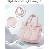 Black Chic Double Deck Insulated Lunch Bag - Leakproof Cooler Tote for Women - Front View