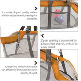 Green And Grey Lightweight Breathable Mesh Pet Carrier Handbag - Portable Travel Tote for Small Dogs & Cats up to 8kg - Top-Down View