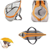 Grey And Red Lightweight Breathable Mesh Pet Carrier Handbag - Portable Travel Tote for Small Dogs & Cats up to 8kg - Front View