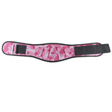 Size XL Pink Camouflage Camo Weightlifting Belt - EVA Nylon Gym Belt for Squats, Deadlifts & Lumbar Support - Front View