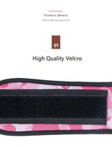 Size XL Pink Camouflage Camo Weightlifting Belt - EVA Nylon Gym Belt for Squats, Deadlifts & Lumbar Support - Close-Up Angle