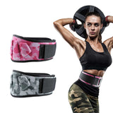 Size XS Grey Camouflage Camo Weightlifting Belt - EVA Nylon Gym Belt for Squats, Deadlifts & Lumbar Support - Side View
