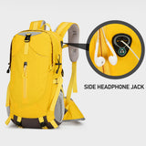 Black Lightweight 30L Hiking Backpack - Water-Resistant Outdoor Daypack for Trekking & Travel - Top-Down View