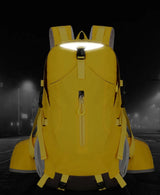 Yellow Lightweight 30L Hiking Backpack - Water-Resistant Outdoor Daypack for Trekking & Travel - Low Angle