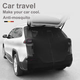 Size L Black Magnetic Car Window Sun Shade Screens & SUV Tailgate Mosquito Net Set - Breathable Bug Protection