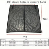 Size L Black Magnetic Car Window Sun Shade Screens & SUV Tailgate Mosquito Net Set - Breathable Bug Protection - Top-Down View