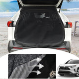 Size XL Black Magnetic Car Window Sun Shade Screens & SUV Tailgate Mosquito Net Set - Breathable Bug Protection - Front View