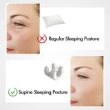 White Beauty Sleep Pillow - Contoured Memory Foam Pillow for Face & Neck Support