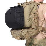 Green Tactical Helmet Bag & Utility Pouch - Padded MOLLE Gear Storage Carrier - Side View