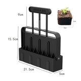 Black Manual Soil Blocker Tool - 5 x 5cm Block Maker for Seed Starting - Front View
