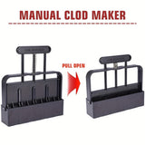 Black Manual Soil Blocker Tool - 5 x 5cm Block Maker for Seed Starting - Rear View