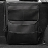 1 Pcs Black Premium Car Back Seat & Trunk Organizer - Multi-Pocket Hanging Storage Bag - 45-Degree Angle