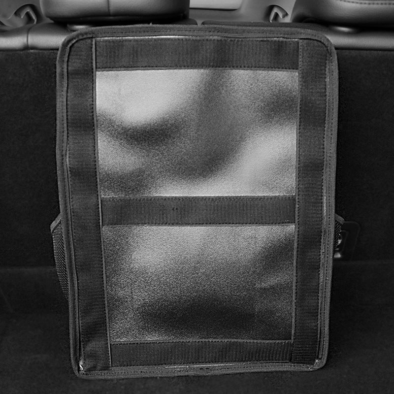 3 Pcs Black Premium Car Back Seat & Trunk Organizer - Multi-Pocket Hanging Storage Bag