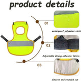 4 Pcs Black High Visibility Chicken & Duck Safety Vest - Reflective Poultry Jacket - Top-Down View