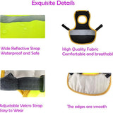4 Pcs Black High Visibility Chicken & Duck Safety Vest - Reflective Poultry Jacket - 45-Degree Angle
