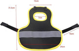 4 Pcs Black High Visibility Chicken & Duck Safety Vest - Reflective Poultry Jacket - Rear View