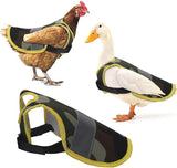 4 Pcs Black High Visibility Chicken & Duck Safety Vest - Reflective Poultry Jacket - Low Angle