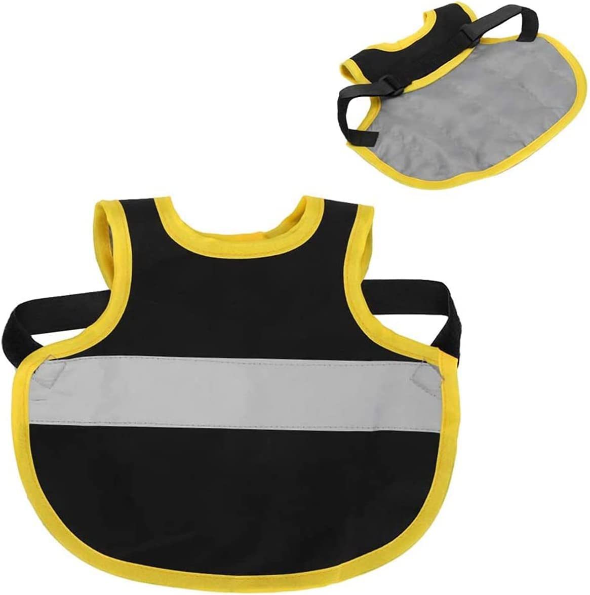 4 Pcs Fluorescent Green High Visibility Chicken & Duck Safety Vest - Reflective Poultry Jacket