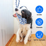 Black And Colored Cotton Balls Interactive Bungee Dog Tug Toy - Hanging Rope Ball for Solo Play & Exercise - 45-Degree Angle