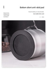 Silver Round Professional Aluminum Espresso Tamping Station - Adjustable Portafilter Holder Stand