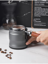 Silver Diamond Professional Aluminum Espresso Tamping Station - Adjustable Portafilter Holder Stand - Rear View