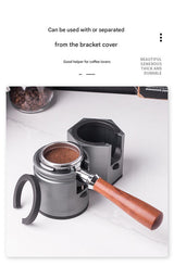 Silver Diamond Professional Aluminum Espresso Tamping Station - Adjustable Portafilter Holder Stand - Low Angle