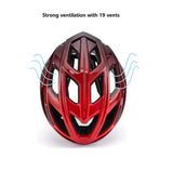 Dark Blue And Black Gradient Lightweight Adult Bicycle Helmet - Adjustable Fit Road & Mountain Bike Safety Headgear (57-62cm) - Side View