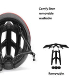 Dark Blue And Black Gradient Lightweight Adult Bicycle Helmet - Adjustable Fit Road & Mountain Bike Safety Headgear (57-62cm) - Top-Down View