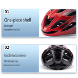 Dark Blue And Black Gradient Lightweight Adult Bicycle Helmet - Adjustable Fit Road & Mountain Bike Safety Headgear (57-62cm) - Low Angle