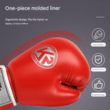 Black And Silver Durable 8oz PU Leather Boxing Gloves - Padded & Ventilated for Training