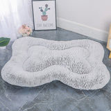 M Coffee Rose Velvet Fish Scale Pet Bed - Creative Bone-Shaped Soft and Cozy Dog & Cat Nest