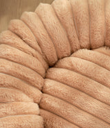 Grey Outer diameter 40cm Plush High-Weight Pet Bed - Cozy Velvet Cat & Dog Nest with Soft Cushion - Top-Down View