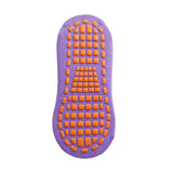 Ten Pairs Of Purple Kids Non-Slip Trampoline Socks for Playground Early Education and Yoga Unisex Anti-Skid Floor Socks for 1-5 Years