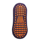 Ten Pairs Of Dark Purple Kids Non-Slip Trampoline Socks for Playground Early Education and Yoga Unisex Anti-Skid Floor Socks for 1-5 Years