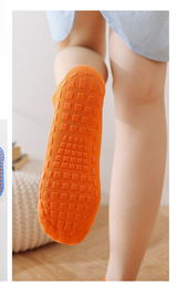 Ten Pairs Of Lack Blue Kids Non-Slip Trampoline Socks  for Playground Early Education and Yoga Unisex Anti-Skid Floor Socks for 1-5 Years - Side View
