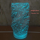Twisted Vase Luminous INS-Style Glass Vase Modern Minimalist Hydroponic Flower Holder Creative Desktop Decorative Floral Arrangement - Front View