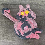 Multicolor Cat Butt Coasters 3-Piece Set - Cute Knitted Drink Coasters for Cat Lovers
