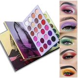 Multicolor Style 72-Color Eyeshadow Palette Book - Long-Lasting Matte, Shimmer & Wet Powder Makeup - Front View