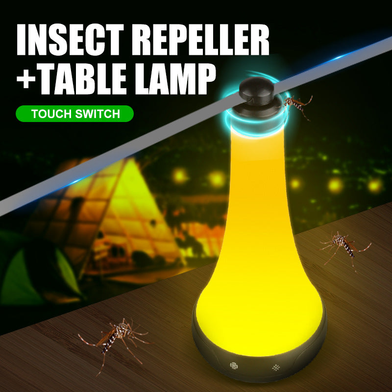 Multifunctional Fly Repeller Fan with LED Light - Rechargeable Outdoor Hanging Mosquito Repellent Fan