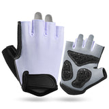 L Purple Women's Summer Cycling Gloves - Breathable Half-Finger Non-Slip Fitness Training Gloves for Weightlifting