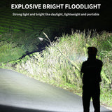 COB+LED Work Light with Digital Display - 180 Degree Rotatable Magnetic Emergency Flashlight with Warning Modes - Front View